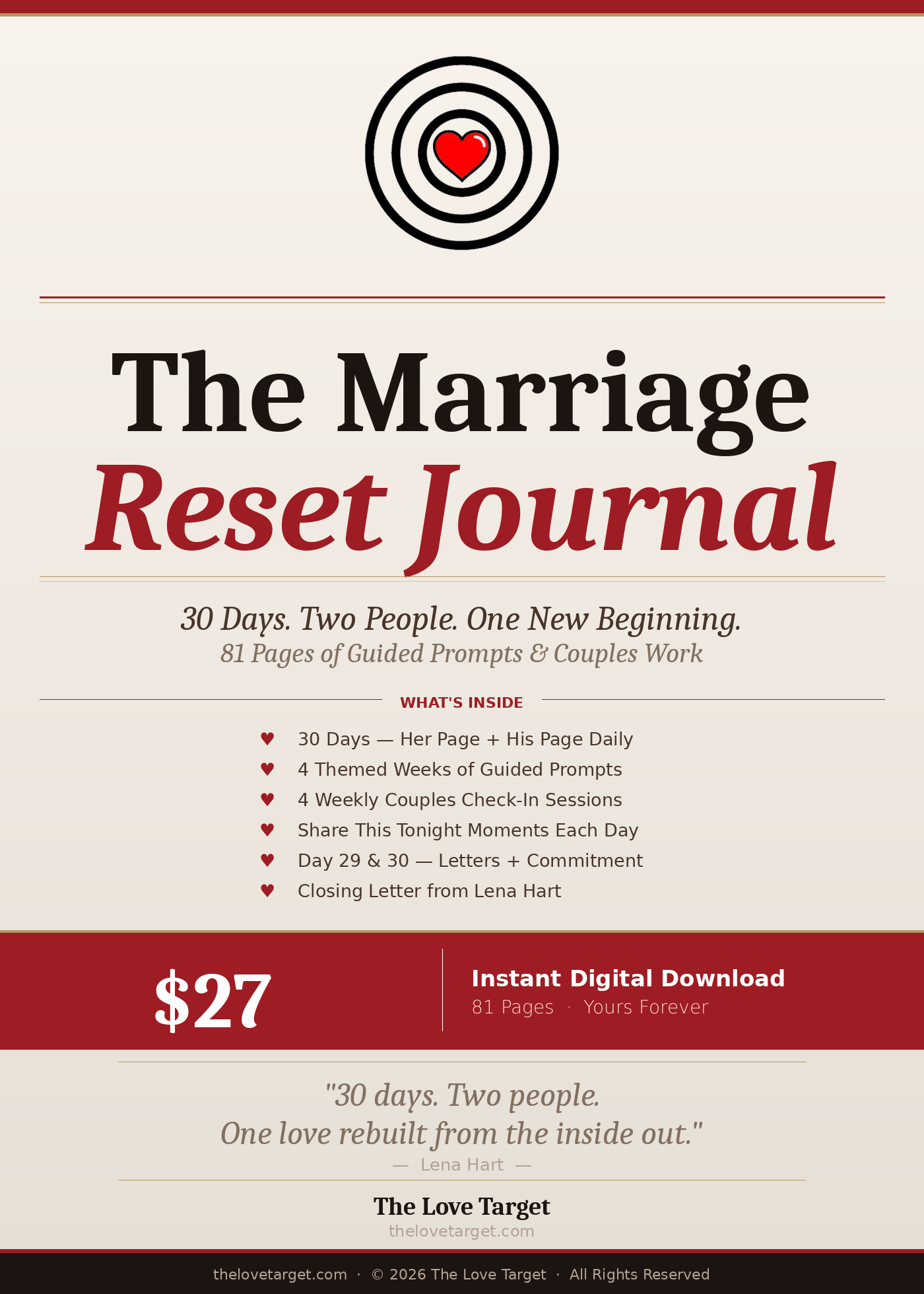 The Marriage Reset Journal